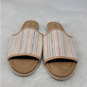 Aerosoles Tan Red Green Blue Yellow Slide On Espadrille Sandals 9.5
